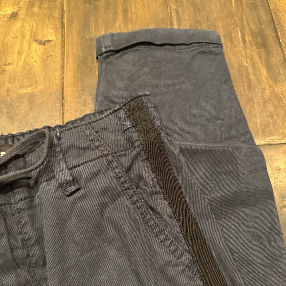 PAIGE Christy Navy Drawstring Waist Pants Women's Size 25 - Picture 12 of 13